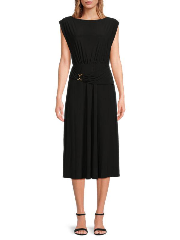 TASH + SOPHIE Belted Midi Dress
