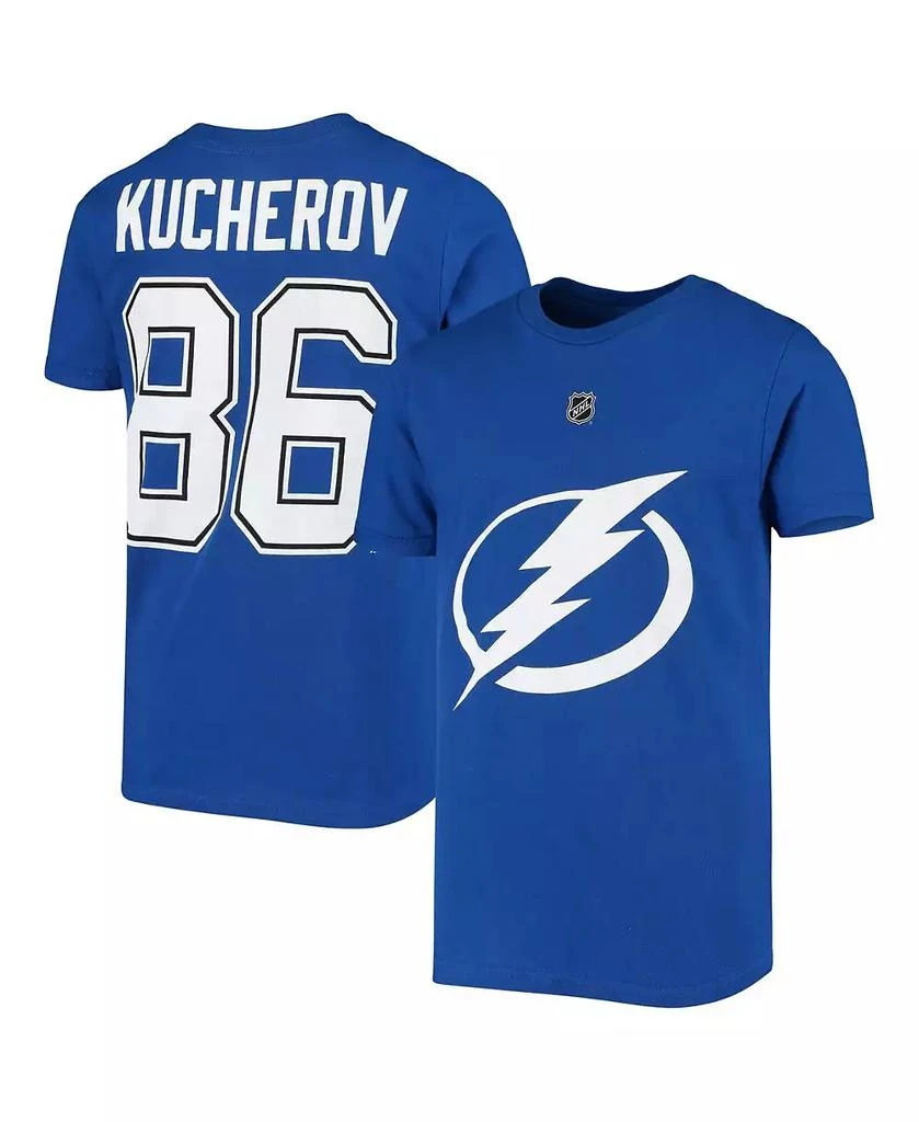 Outerstuff Big Boys Nikita Kucherov Royal Tampa Bay Lightning Player Name and Number T-shirt 1