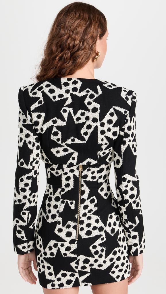 Area Crystal Medallion Cropped Blazer