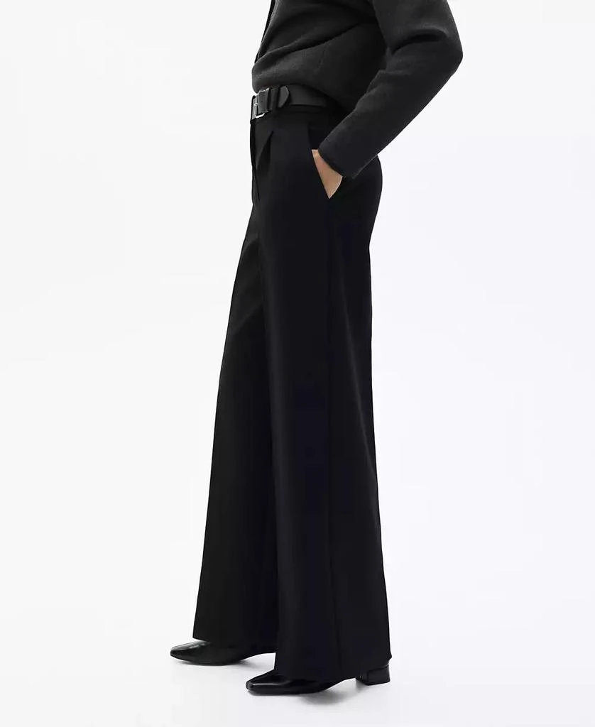 Mango Women's Belt Straight-Fit Pants 3
