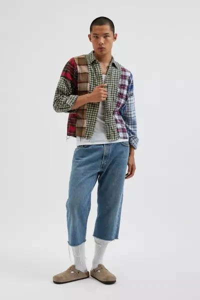 Urban Renewal Urban Renewal Remade Spliced Flannel Long Sleeve Button-Down Shirt 1