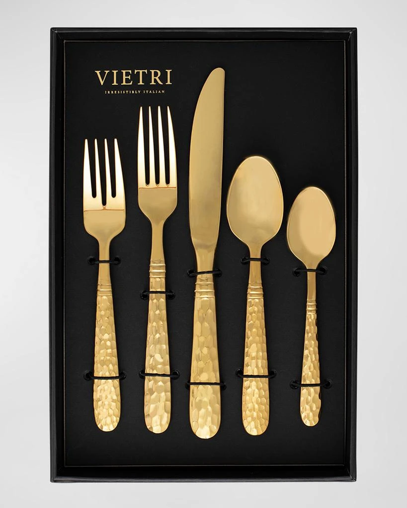Vietri Martellato Gold Five-Piece Place Setting, Set of 4 1