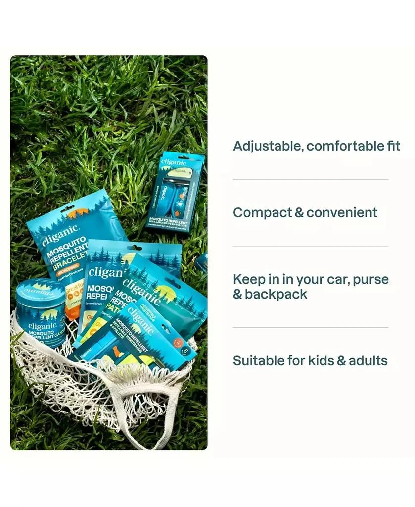 Cliganic Mosquito Repellent Refillable Wristbands - 4PK 
8 Refills 5
