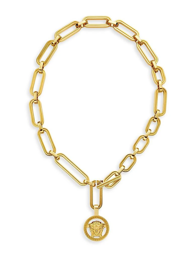 Versace Medusa Goldtone Pendant Necklace 1
