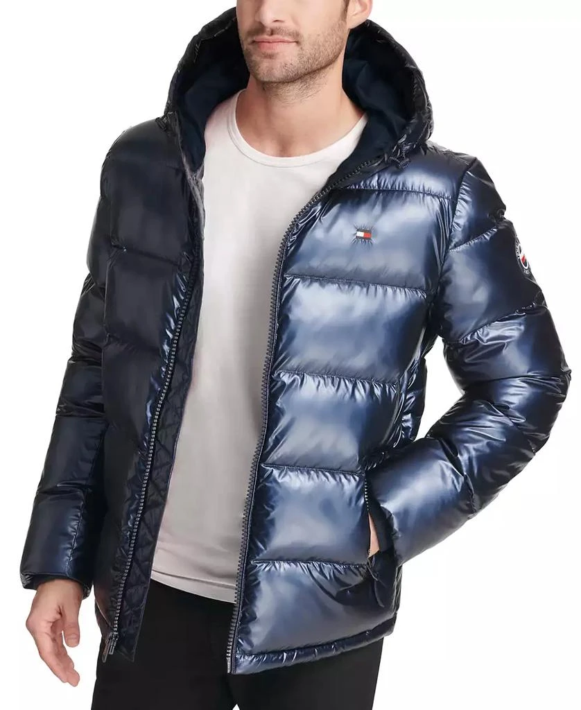 Tommy Hilfiger Men's Pearlized Performance Hooded Puffer Coat 1