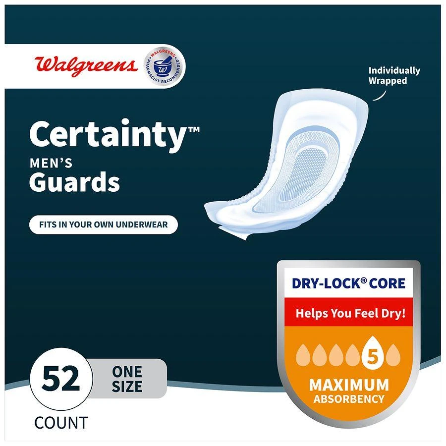 Walgreens Incontinence Guards for Men, Maximum Absorbency 3