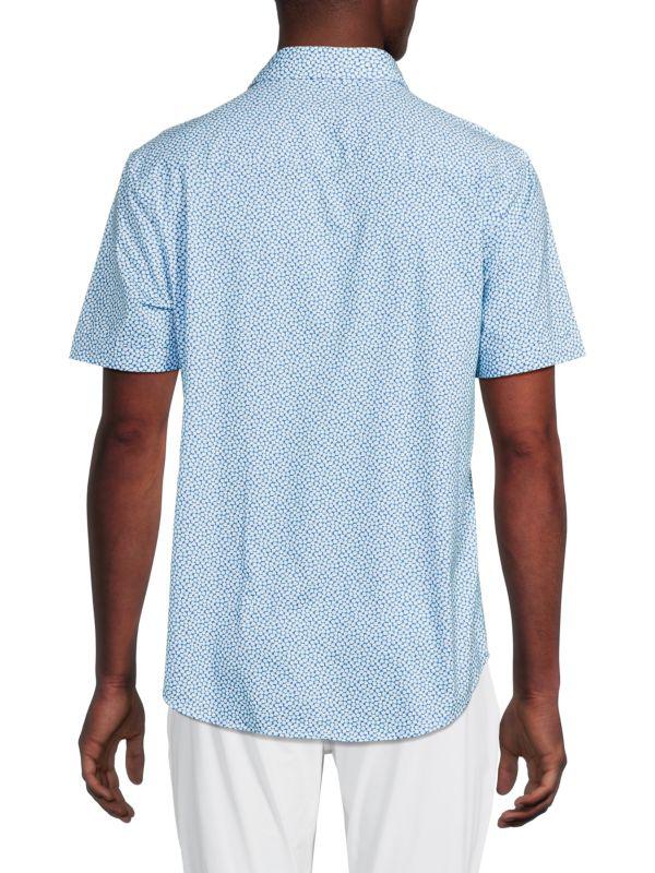 BUGATCHI Print Short Sleeve Shirt
