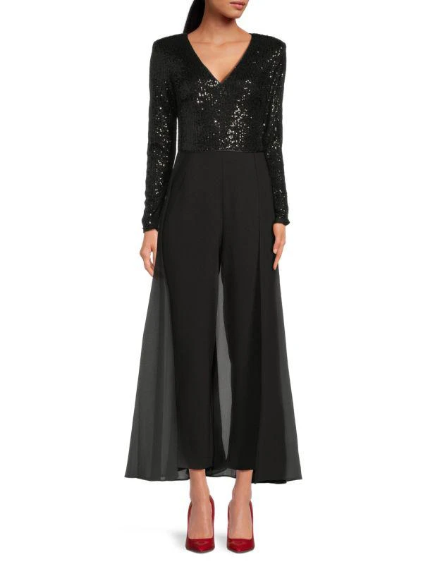 Eliza J Sequin Wide-Leg Jumpsuit 1