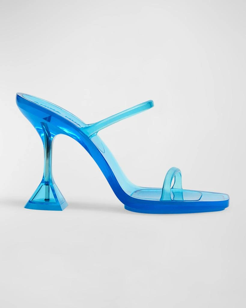 Amina Muaddi Brito Clear Mule Stiletto Sandals 1