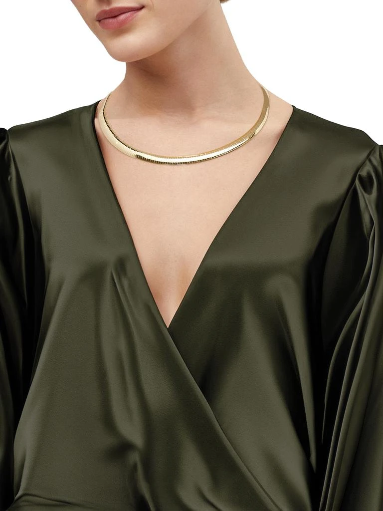 Saks Fifth Avenue 18K Goldplated Sterling Silver Omega Chain Necklace 3