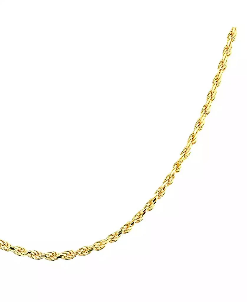 Bling Jewelry Strong 2MM Gold Plated .925 Sterling Silver Rope Cable Chain Necklace 20 Inch 2
