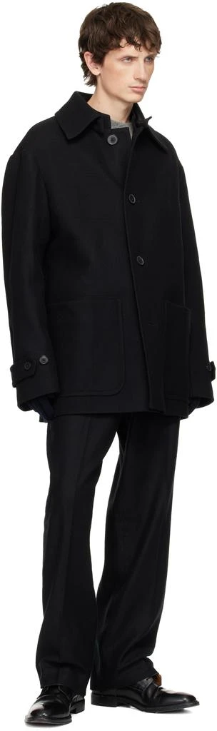 Moncler Black Tricolor Wool Gloves 3