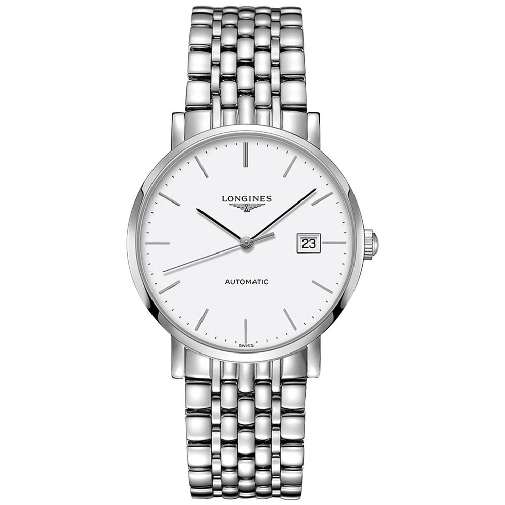Longines Men's Swiss Automatic The Longines Elegant Collection Stainless Steel Bracelet Watch 39mm L49104126