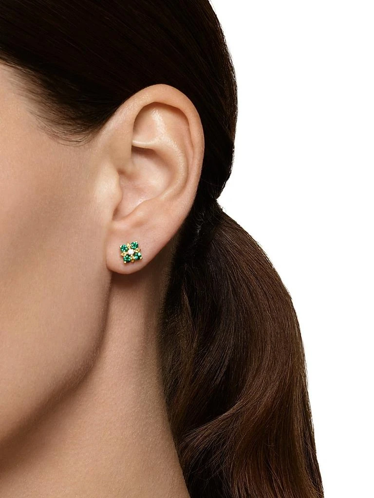 David Yurman Petite Modern Renaissance Color Stud Earrings in 18K Yellow Gold 2