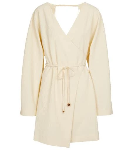 Nanushka Beech belted seersucker minidress 1