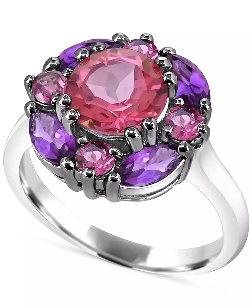 Macy
s Multi-Gemstone Cluster Ring (3-7/8 ct. t.w.) in Sterling Silver