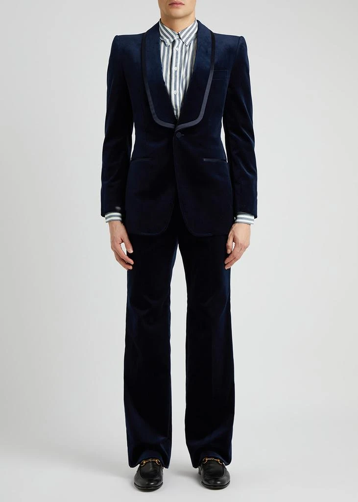 Gucci Navy velvet blazer 4