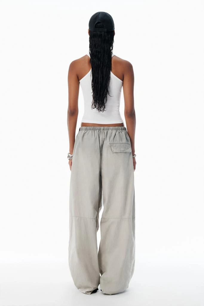 Alexander Wang grey parachute pants with logo print 4