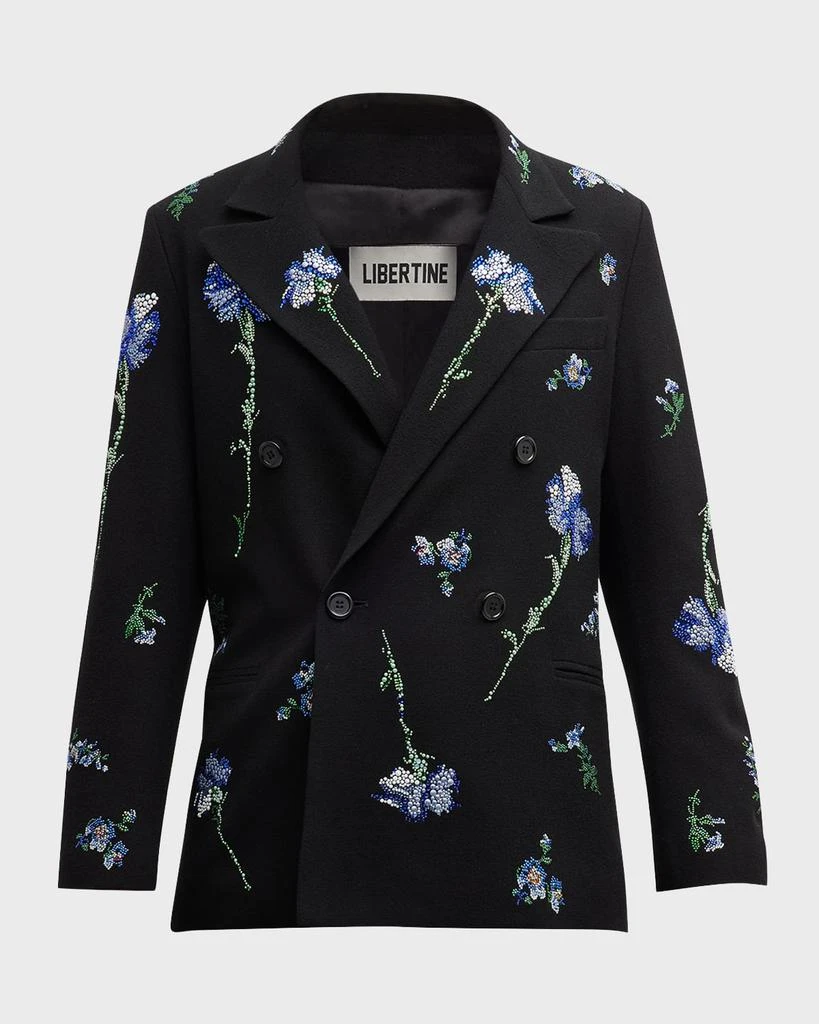 Libertine Cecil Beaton Carnation Embellished Double-Breasted Jacket 1