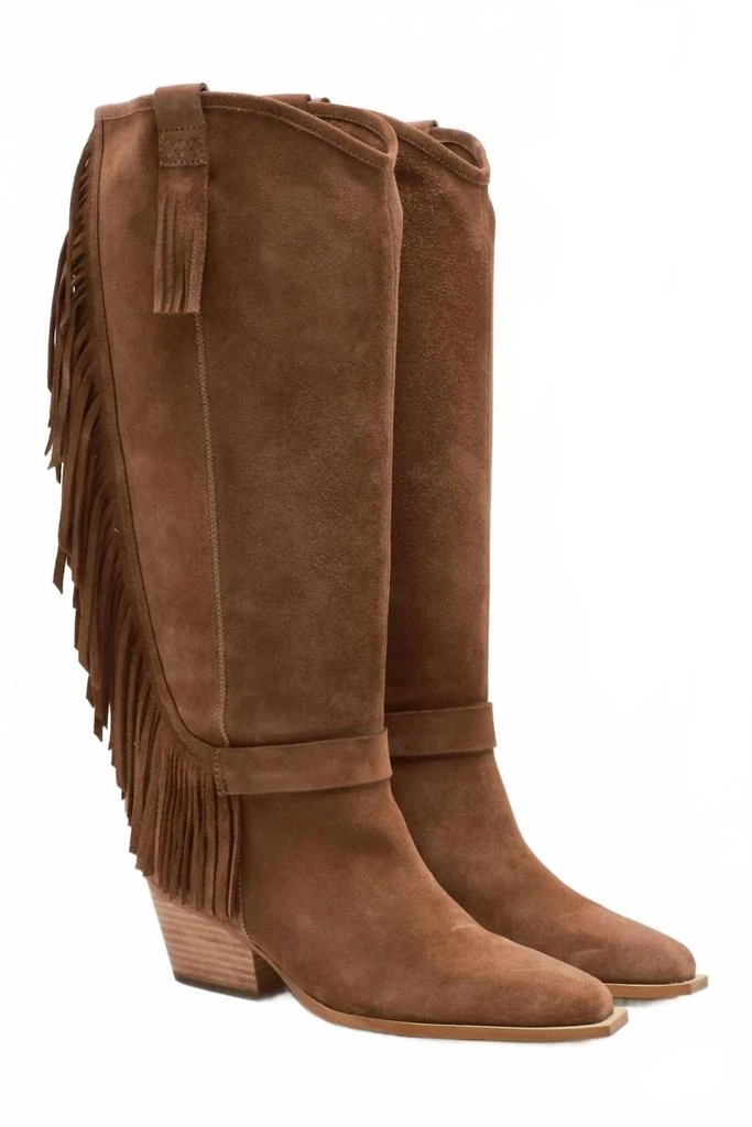 Free People Women
s Faith Fringe Boots In Brown