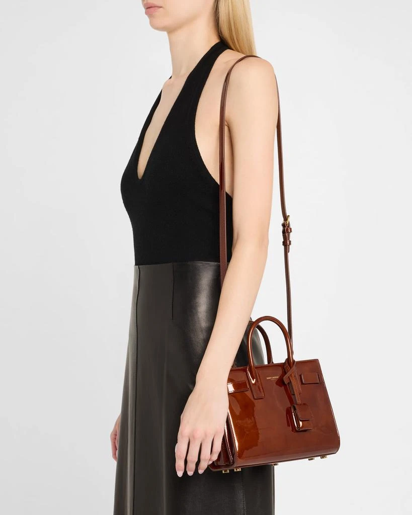 Yves Saint Laurent Sac de Jour Nano Top-Handle Bag in Patent Leather 2