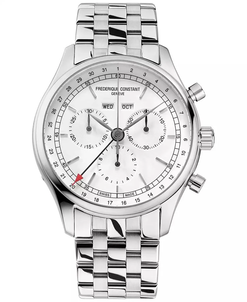 Frederique Constant Men's Swiss Chronograph Classics Stainless Steel Bracelet Watch 40mm 1