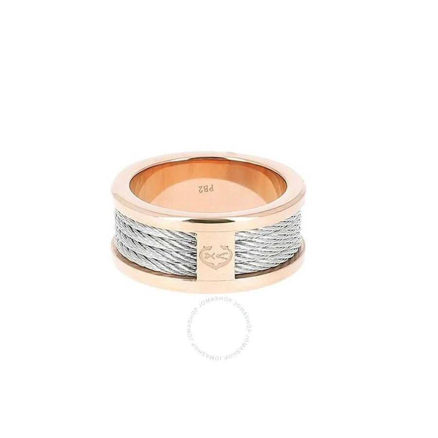 Charriol Forever Stainless Steel PVD Rose Gold Cable Ring 2