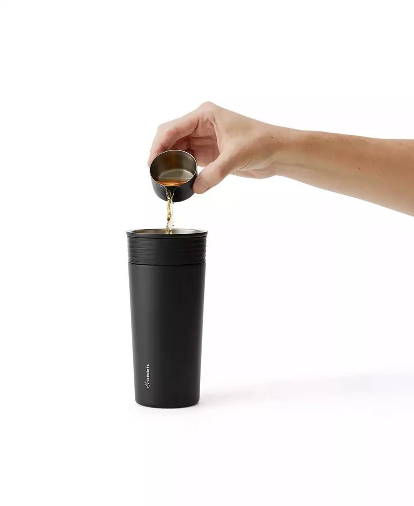 Rabbit 18 oz Stainless Steel Cocktail Shaker, Multi-Use Stainless Steel Topper with 1.5 oz  shot Cap and Strainer 7