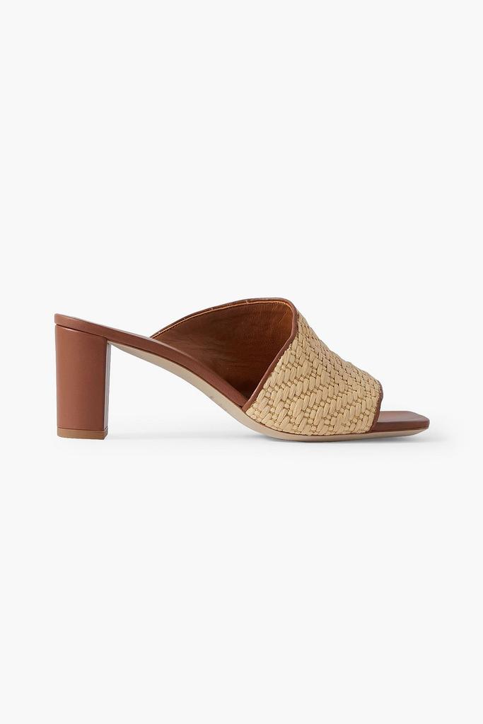 【日本入手困難】Suede and raffia flatform mules Natural Raffia Mule – House of Z A L O