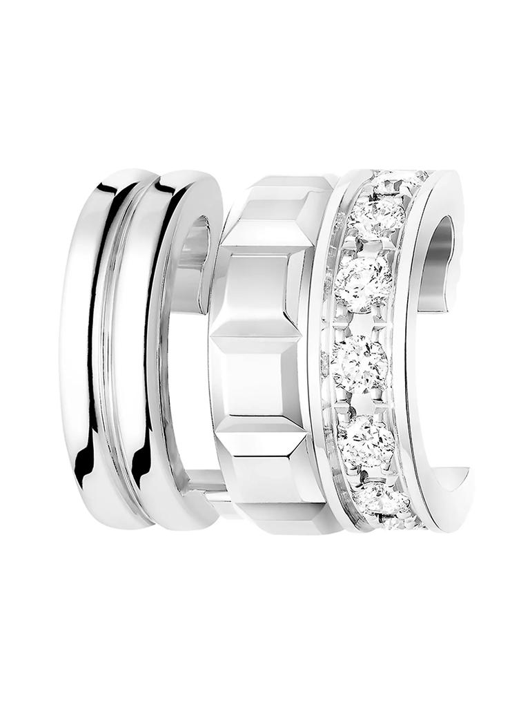 Boucheron Quatre Radiant Edition 18K White Gold & 0.14 TCW Diamond Single Cuff Earring