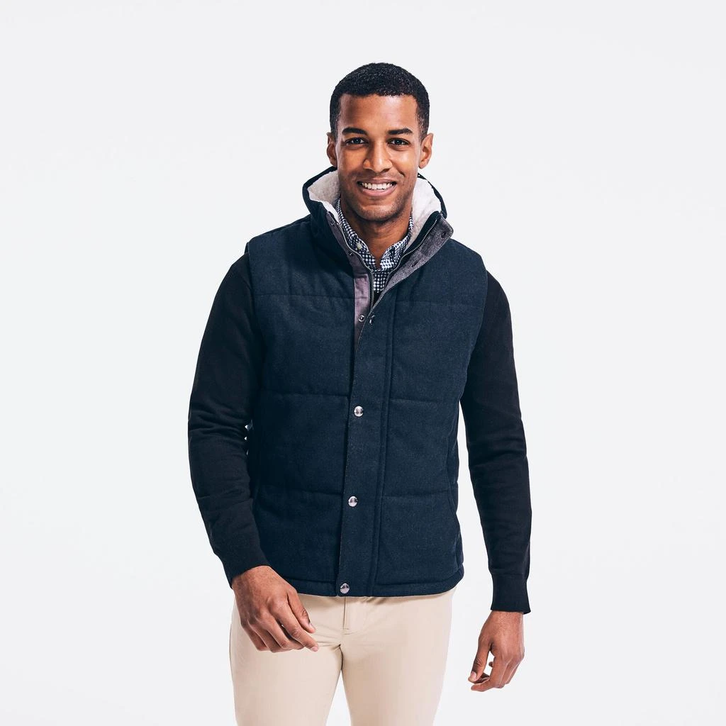 Nautica Mens Quilted Wool Vest 1