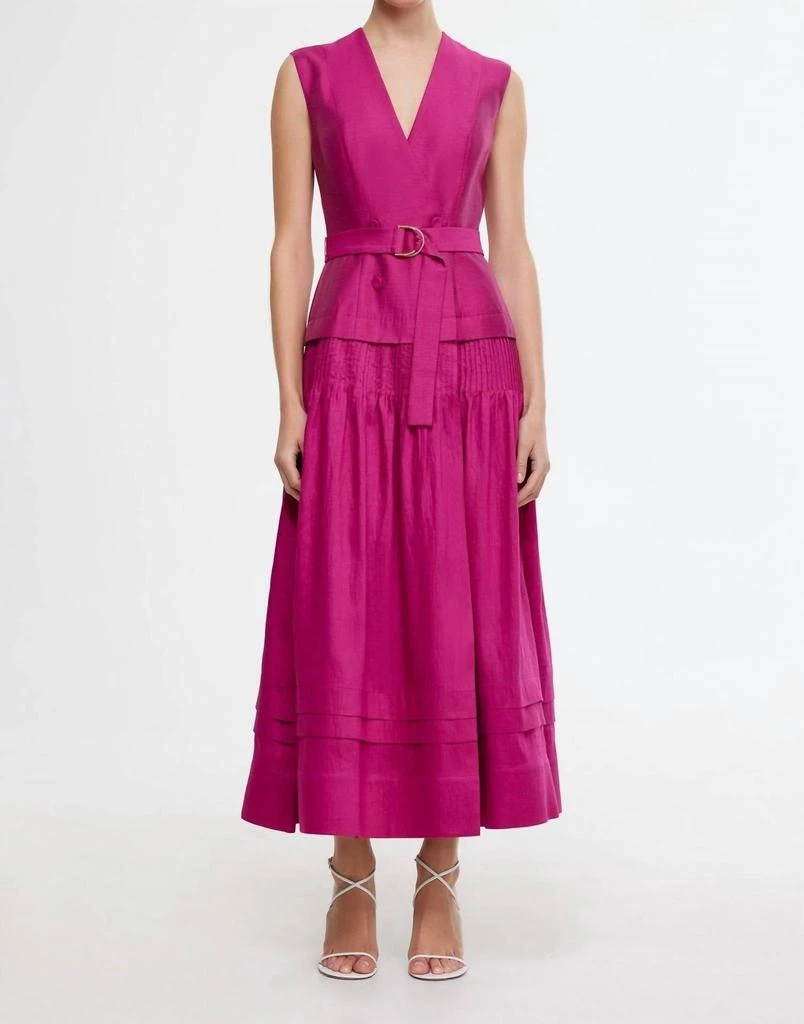 Acler Delaware Midi Dress In Plum 1
