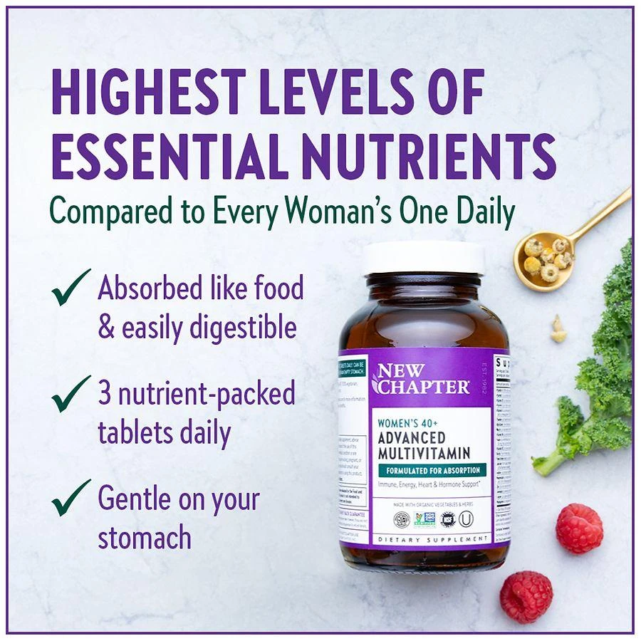 New Chapter Women's Advanced 40+ Multivitamin, Vegetarian Tablets 6