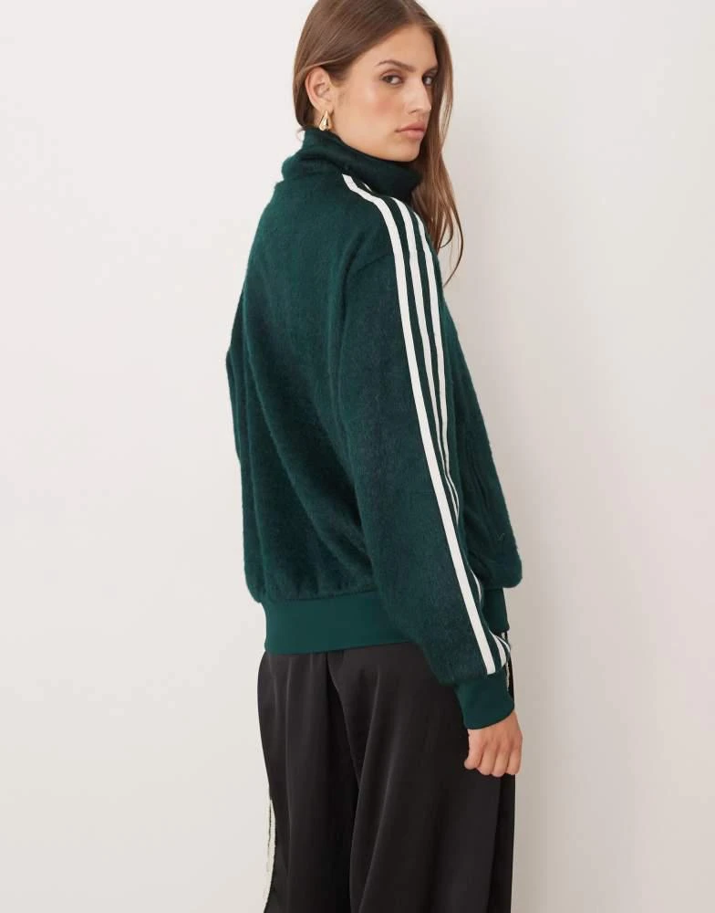 Adidas adidas Originals Firebird mohair track top in green 4