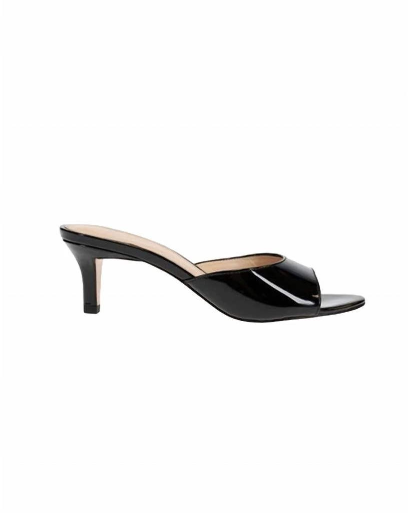 Pelle Moda Women's Balin Slide Sandal In Black Patent 2