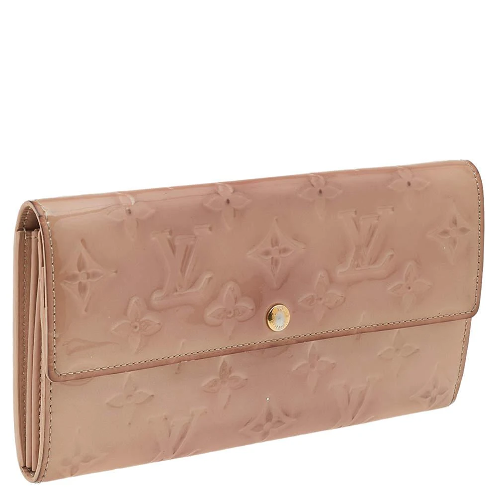 Louis Vuitton Louis Vuitton Rose Florentine Monogram Vernis Sarah Wallet 3