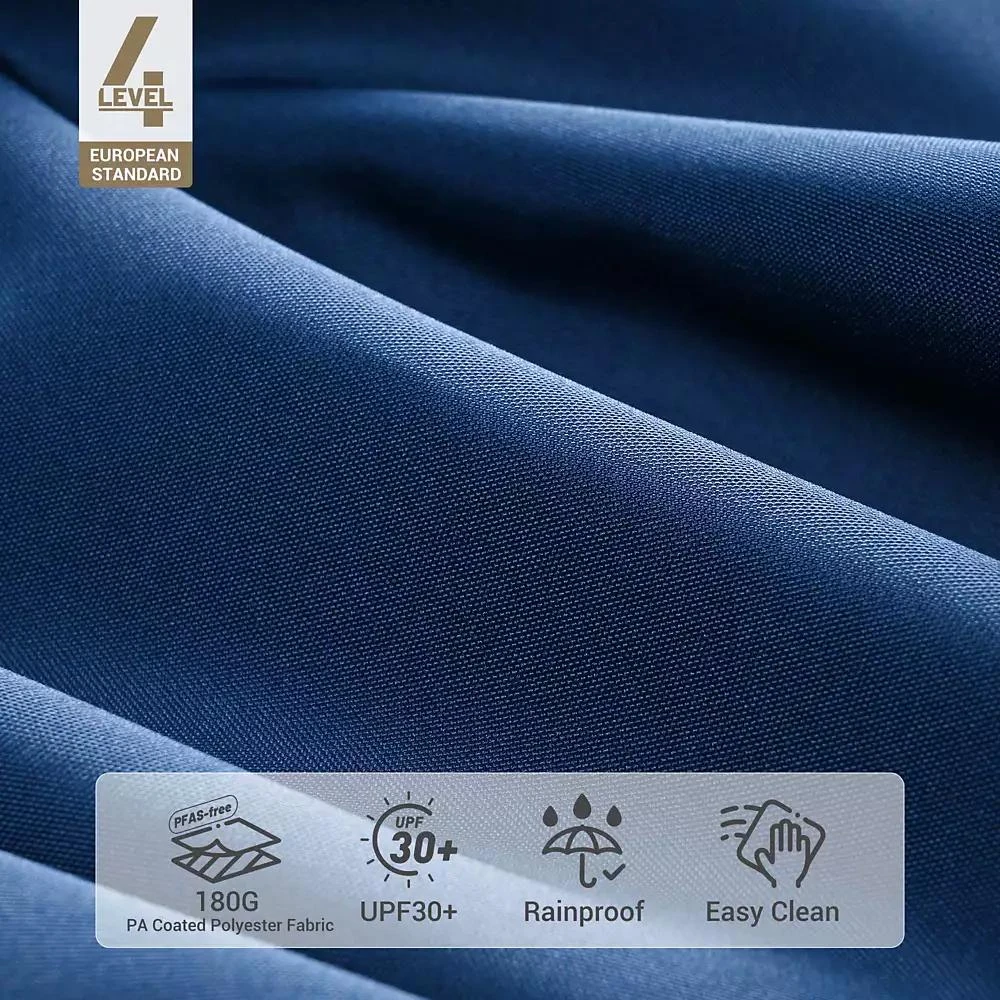 Yescom 13FT Large Outdoor Patio Umbrella UV30+ Wood 8 Rib Pole for Table Beach Yard Garden Wedding Deck Cafe Pool Navy 6