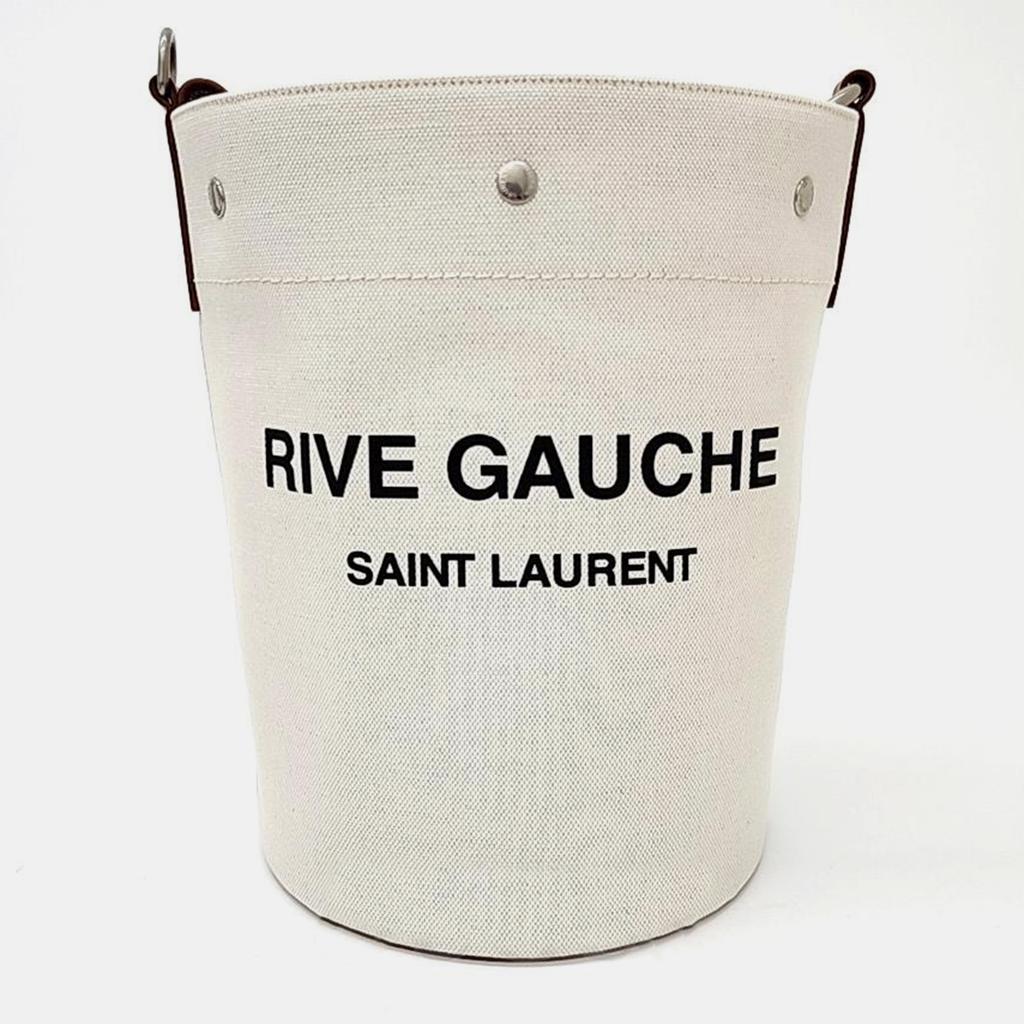 ショルダーバッグ SAINT LAURENT IVORY LEATHER RIVE DE GAUCHE BUCKET BAG Yves Saint Laurent Saint Laurent White Leather Rive Gauche