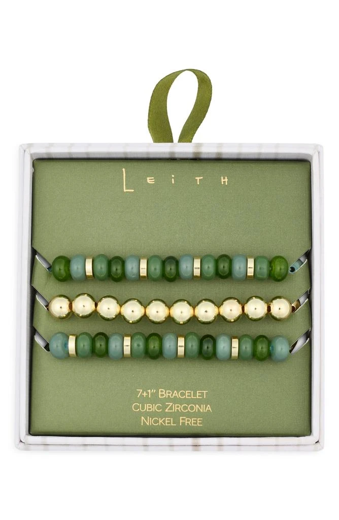 Leith Set of 3 Beaded Stretch Bracelets