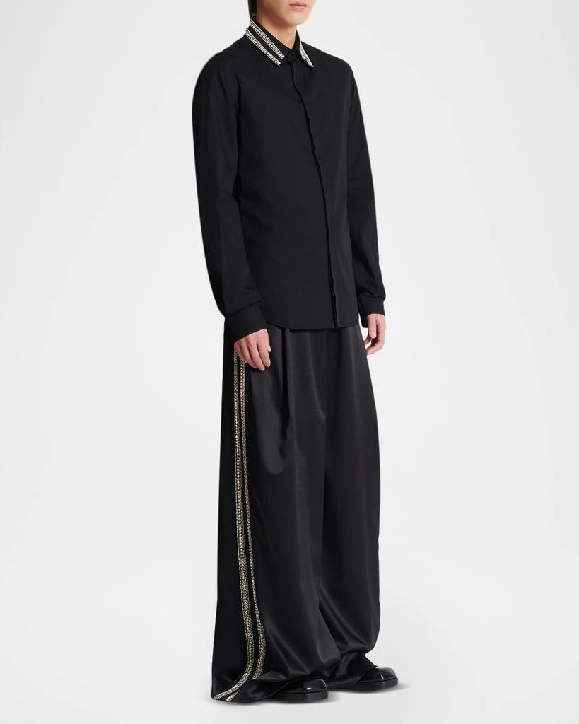 Balmain Men
s Crystal-Collar Cotton Dress Shirt 2