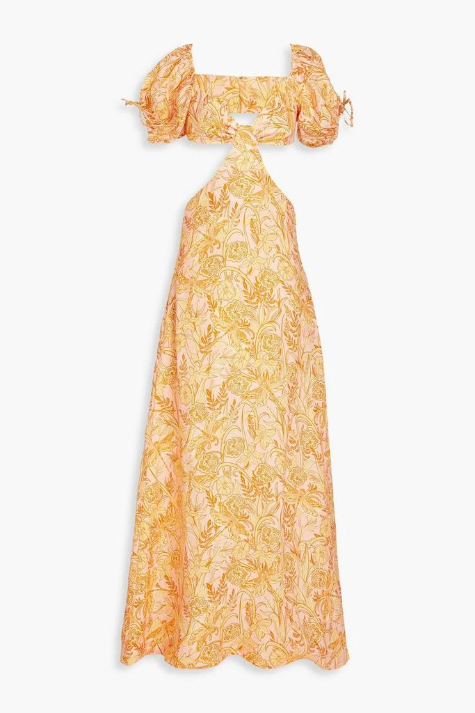 Cielo Vuelo Atardecer cutout floral-print cotton maxi dress  On Sale Now  with Up to 80% Off | Discover Exclusive Deals & Savings at BeyondStyle   Authentic Agua by Agua Bendita swimwear