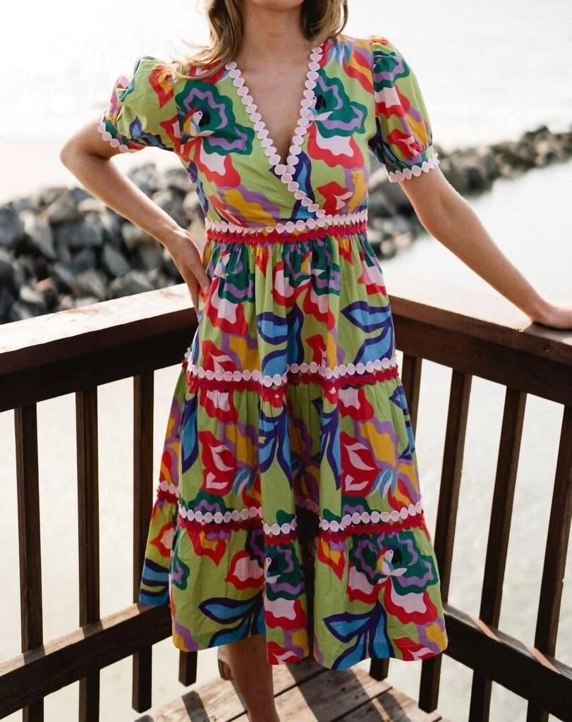 knee length dresses for ladies gigi midi dress colette floral main image 1