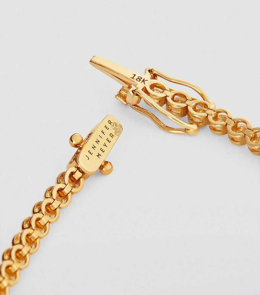 Jennifer Meyer Yellow Gold and Diamond Illusion Bracelet 6