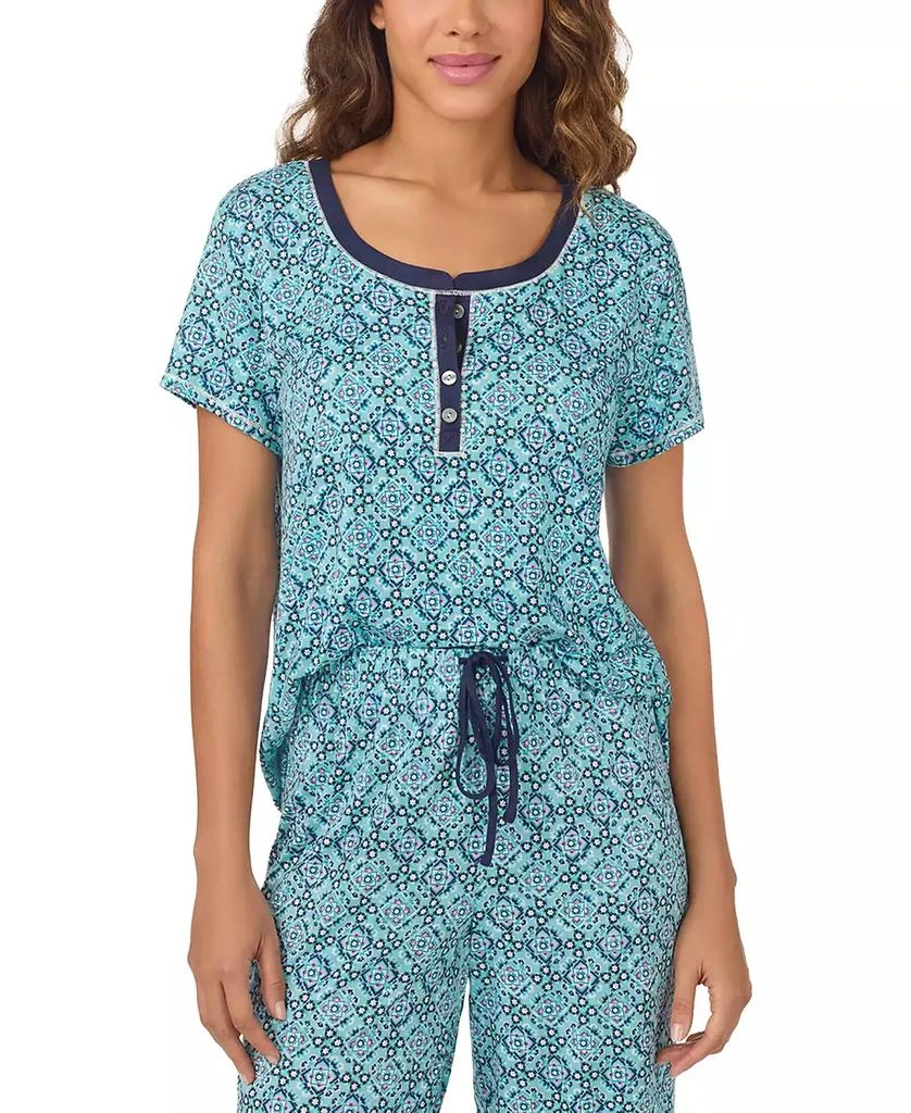 Cuddl Duds Women's 2-Pc. Cropped Short-Sleeve Pajamas Set 3