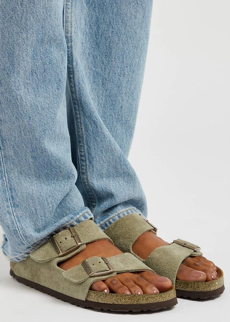 Birkenstock Arizona taupe suede sliders 5