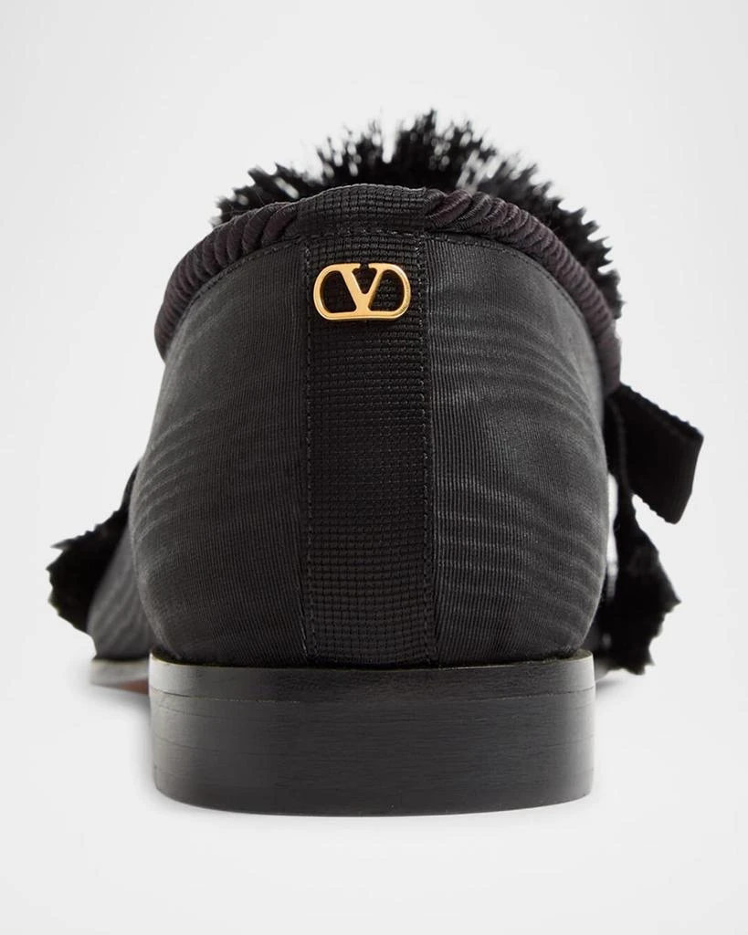 Valentino Mens Bowow Grosgrain and Pompom Loafers 5