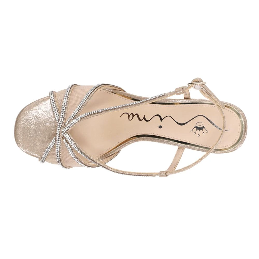 Nina Bonney Rhinestone Sling Back Sandals 4