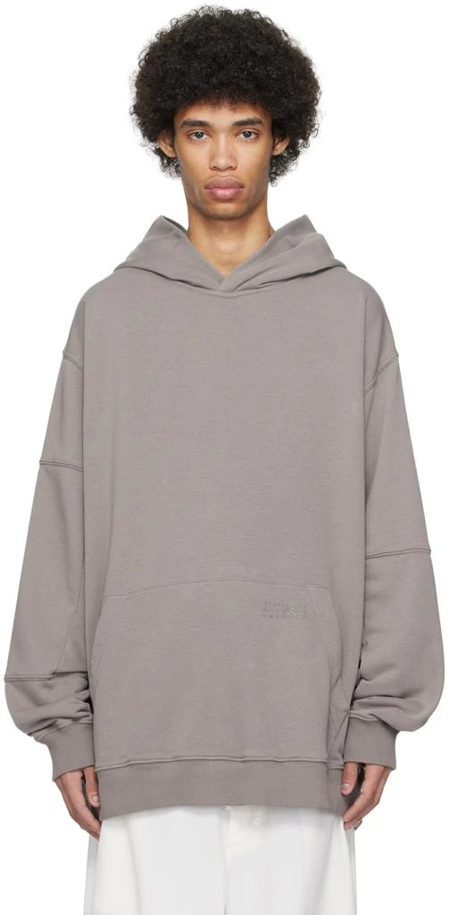 MM6 Maison Margiela Taupe Oversized Hoodie 1