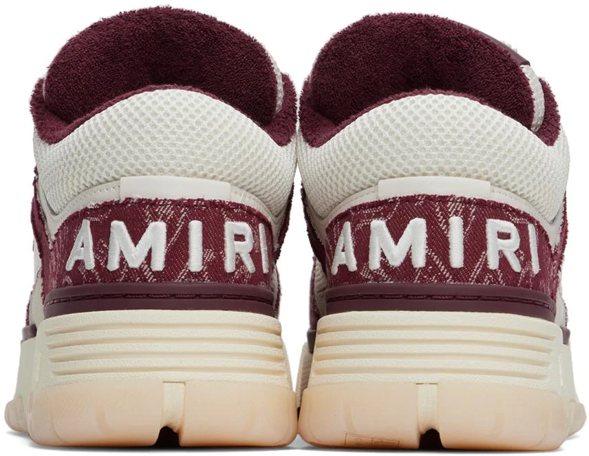 AMIRI Burgundy & Off-White Bandana Denim MA-1 Sneakers 2