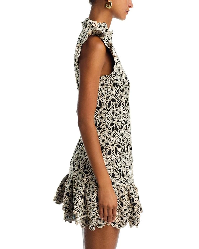 AQUA Floral Mock Neck Mini Dress - Exclusive 5